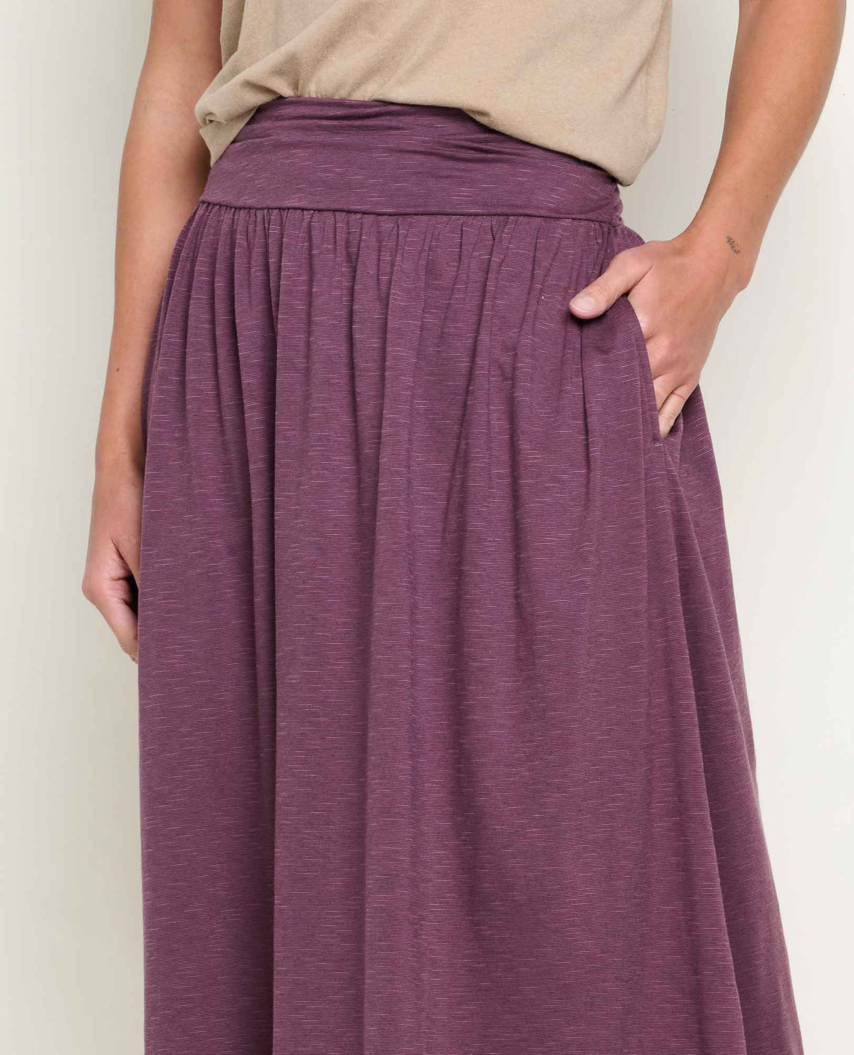 Chaka Midi Skirt - Organic Cotton & TENCEL™ A-Line Midi Skirt Huckleberry | Toad&Co Women