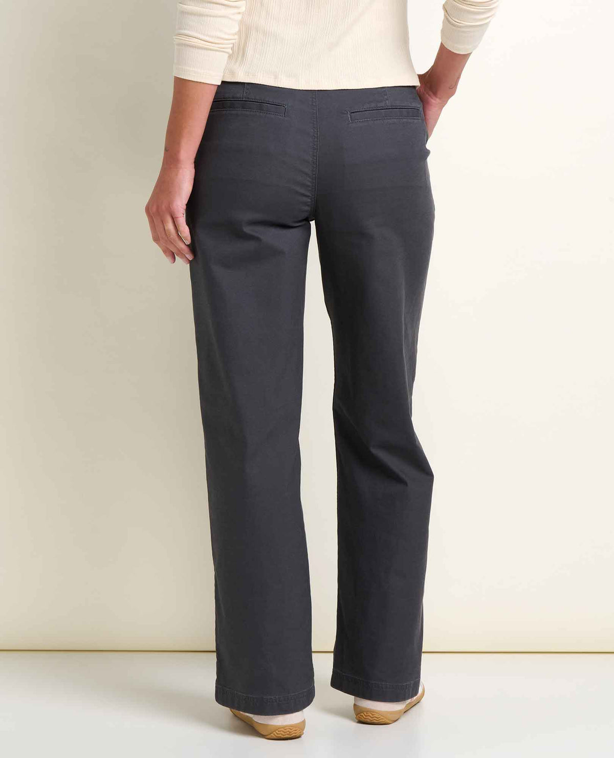 Earthworks Wide Leg Chino Soot | Toad&Co Women