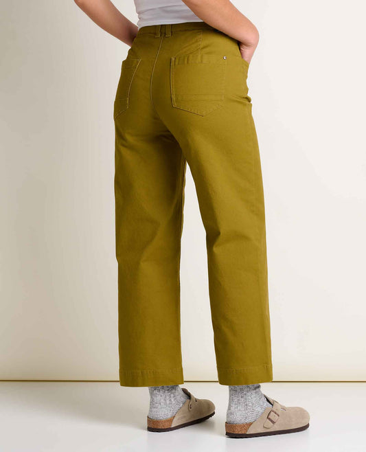 Earthworks Wide Leg Organic Cotton Crop Pant Coyote | Toad&Co Women