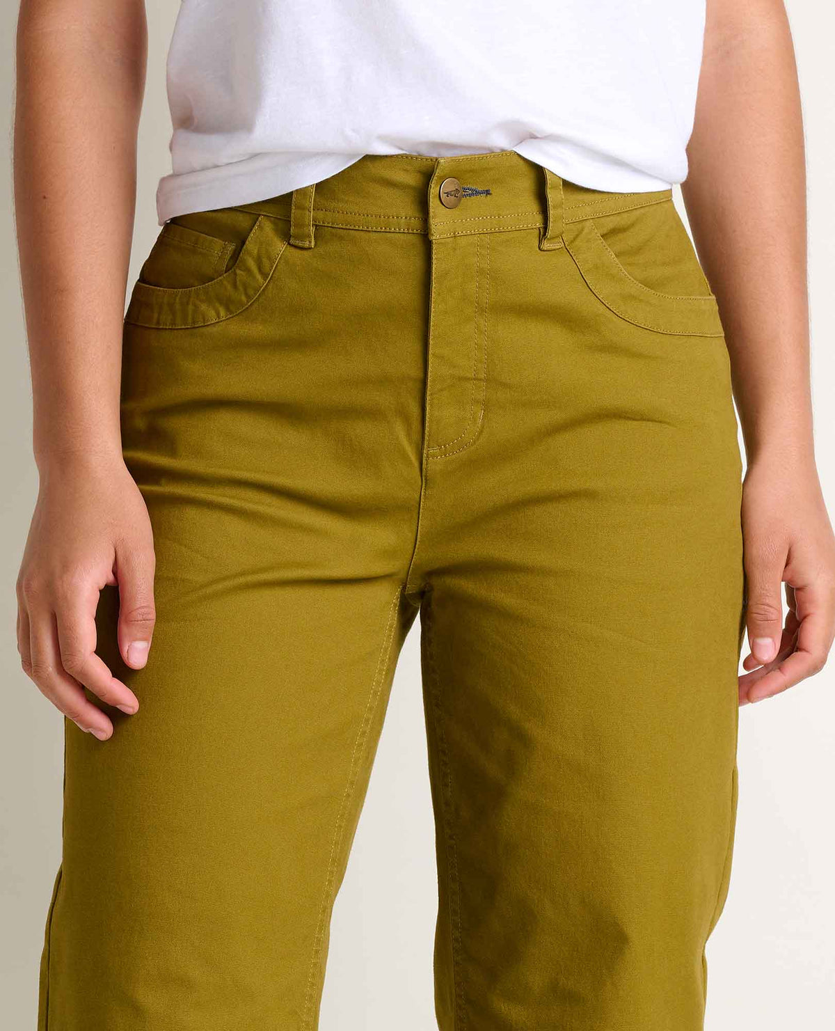 Earthworks Wide Leg Organic Cotton Crop Pant Coyote | Toad&Co Women