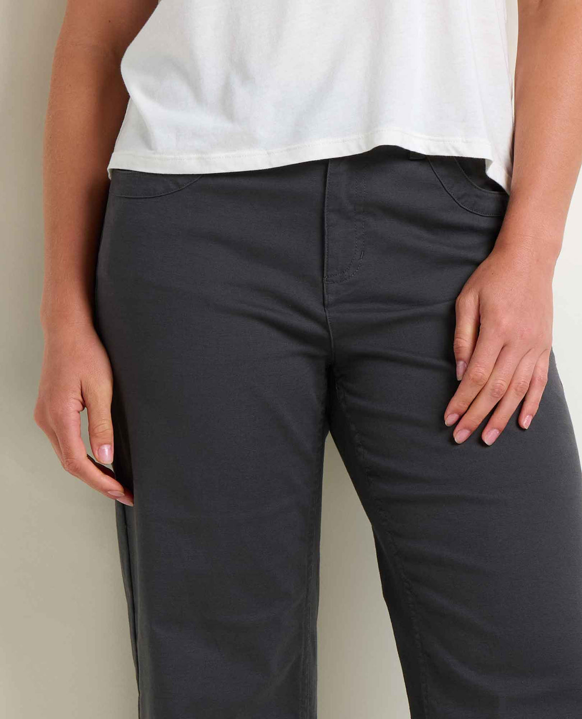 Earthworks Wide Leg Organic Cotton Crop Pant Soot | Toad&Co Women