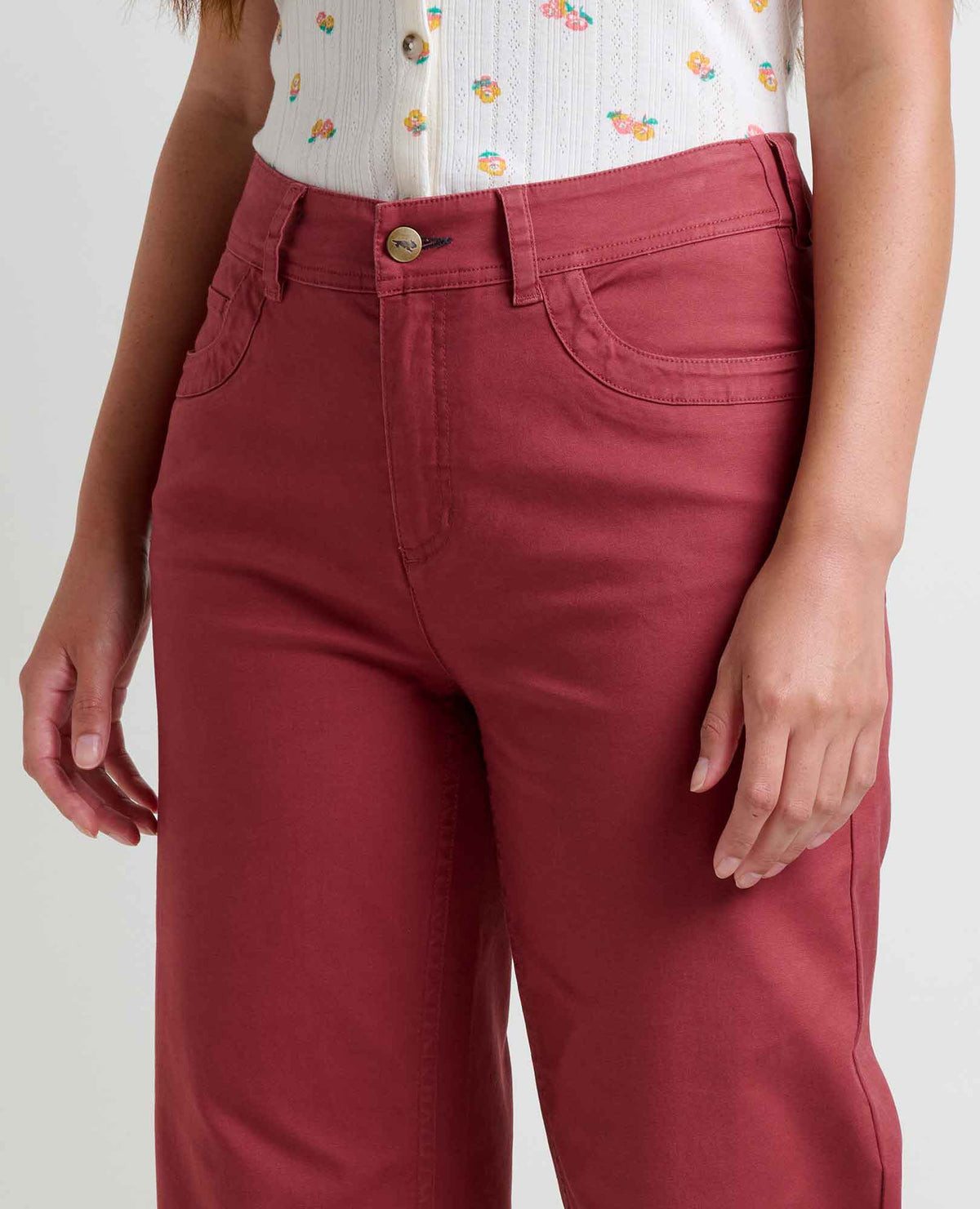Earthworks Wide Leg Organic Cotton Crop Pant Sundown | Toad&Co Women
