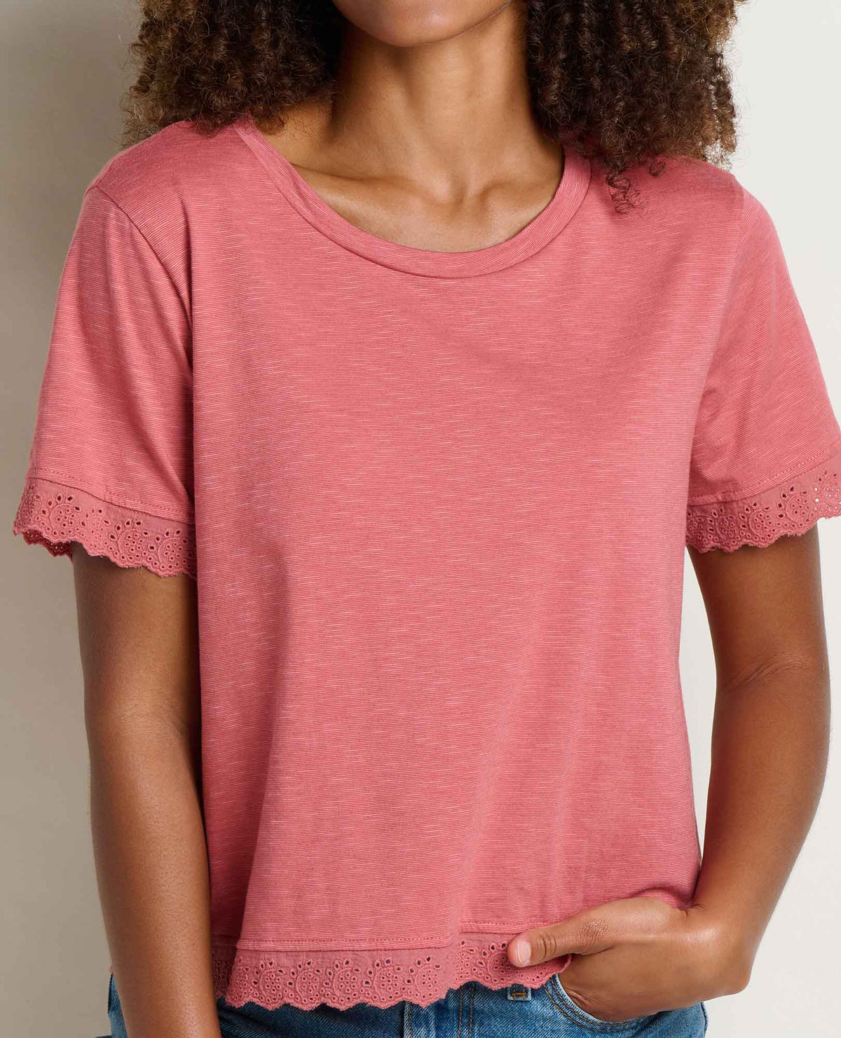 Clara Tee - Organic Cotton & TENCEL⢠Eyelet Trim Women's Tee | Toad&Co Women