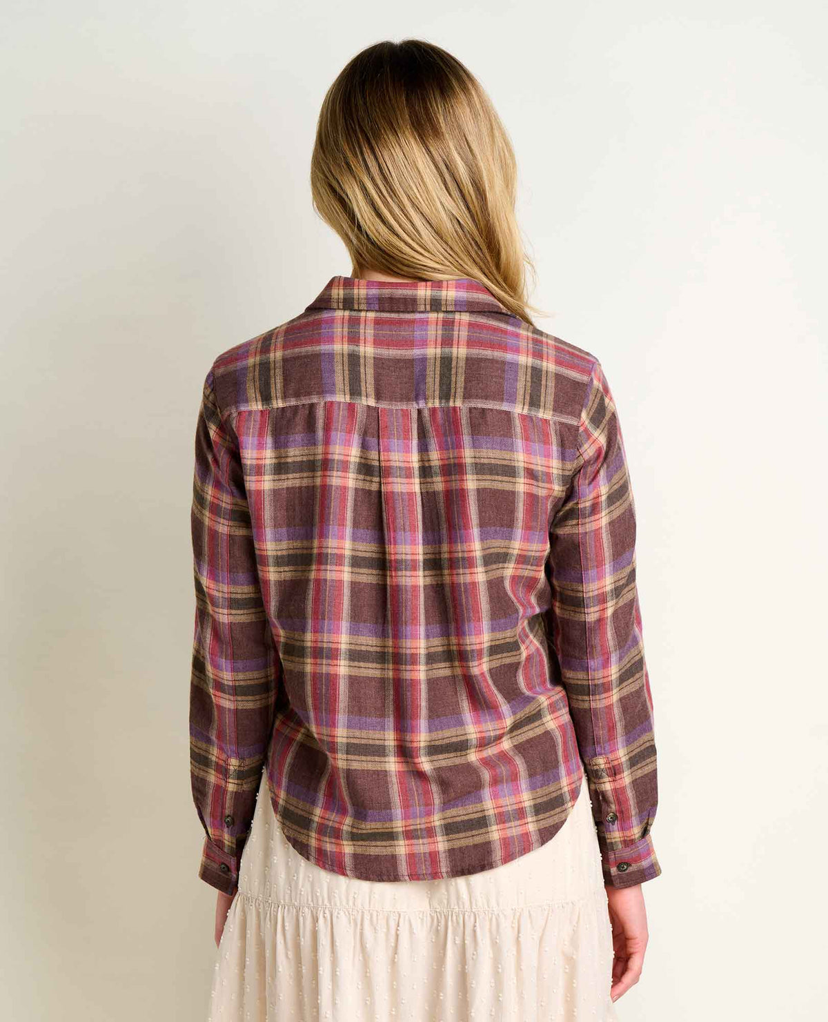 Re-Form Boxy Flannel Shirt Carob Pattern | Toad&Co Women