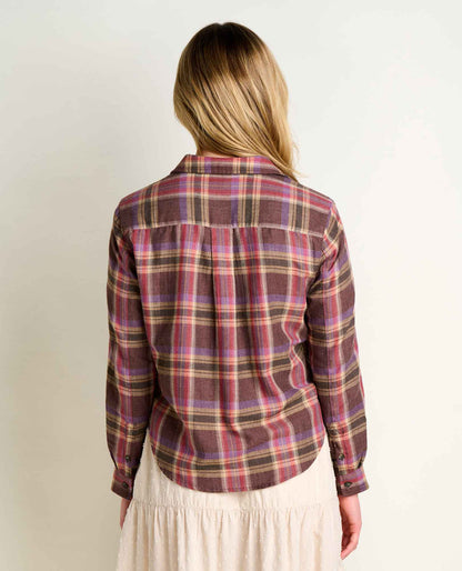Re-Form Boxy Flannel Shirt Carob Pattern | Toad&Co Women