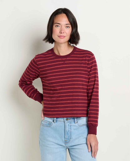 Buttery Soft Long Sleeve Tee - Organic Cotton Blend Port Pattern | Toad&Co Women