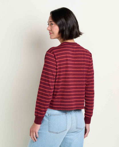 Buttery Soft Long Sleeve Tee - Organic Cotton Blend Port Pattern | Toad&Co Women