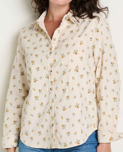 Cattail Corduroy Long Sleeve Shirt Salt Print | Toad&Co Women