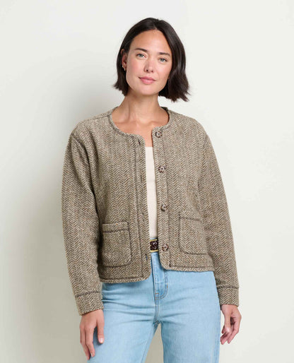 Women's Cabinside Fleece Cardigan Honey Brown | Toad&Co Women