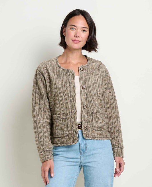 Women's Cabinside Fleece Cardigan Honey Brown | Toad&Co Women