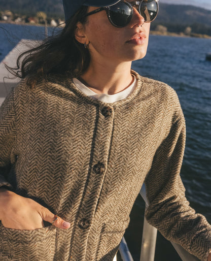 Women's Cabinside Fleece Cardigan Honey Brown | Toad&Co Women