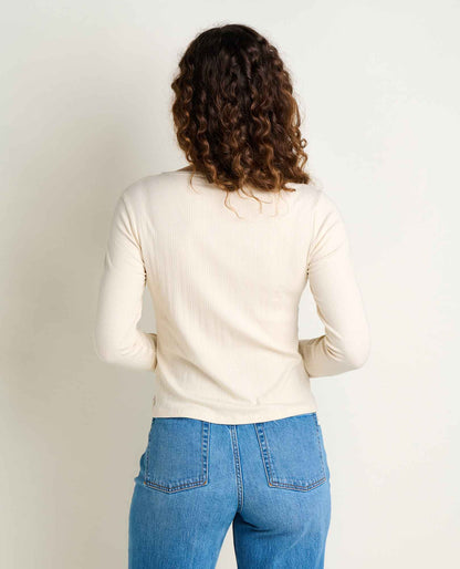 Rosalie Long Sleeve Square Neck Tee Almond Texture | Toad&Co Women