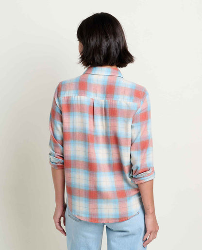 Re-Form Flannel Shirt Almond Pattern | Toad&Co Women