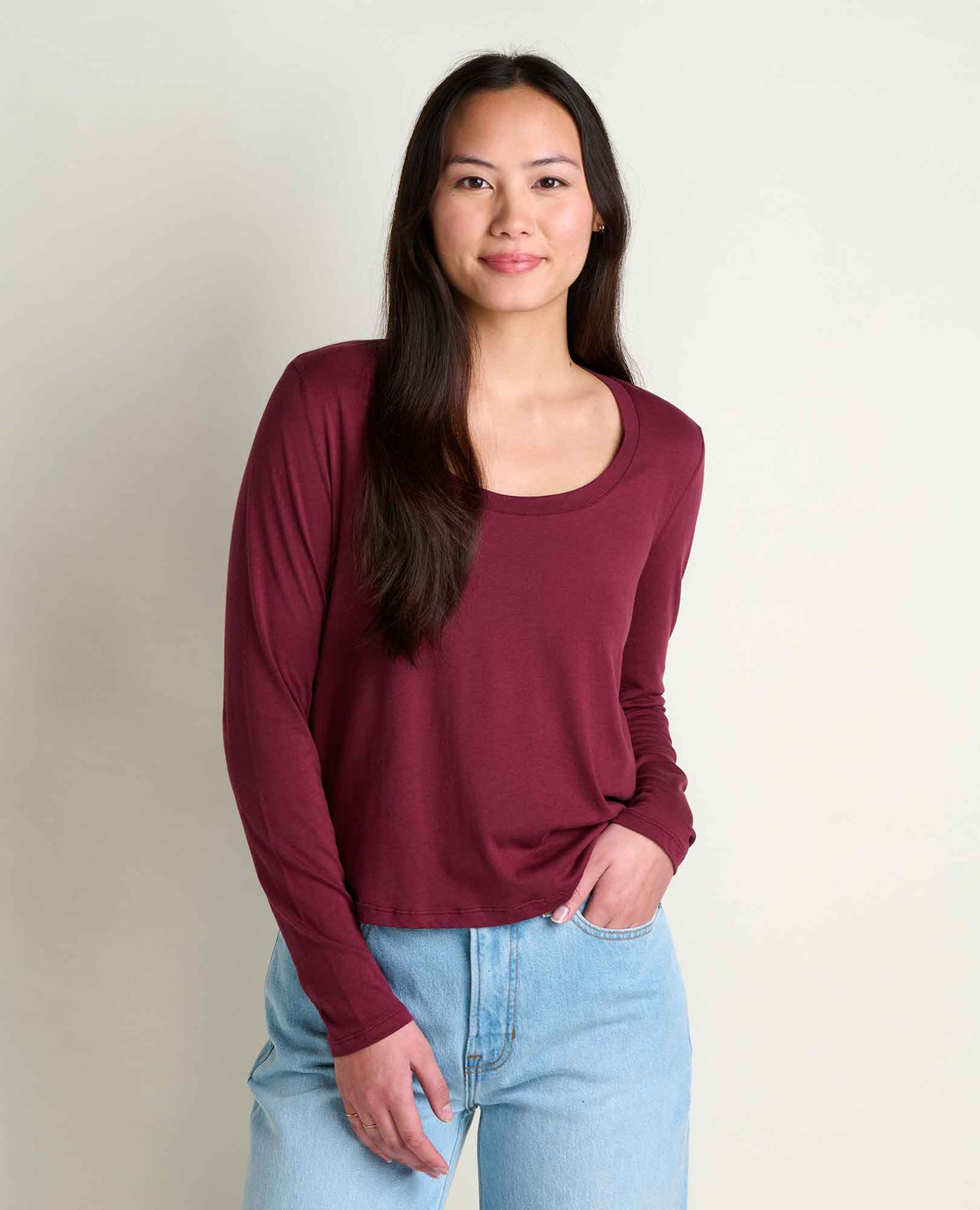 Whisper Long Sleeve Tee Port | Toad&Co Women