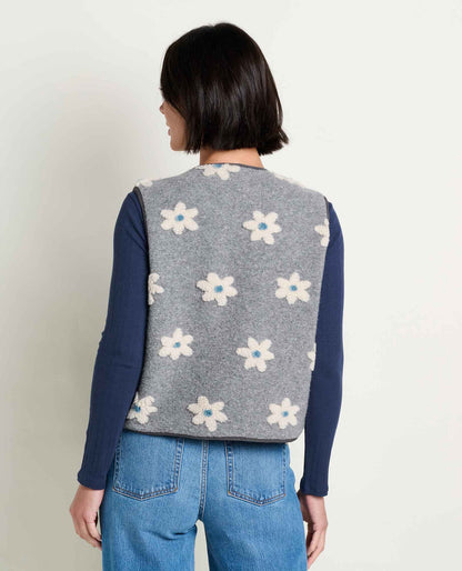 Sespe Sherpa Vest Heather Grey Pattern | Toad&Co Women