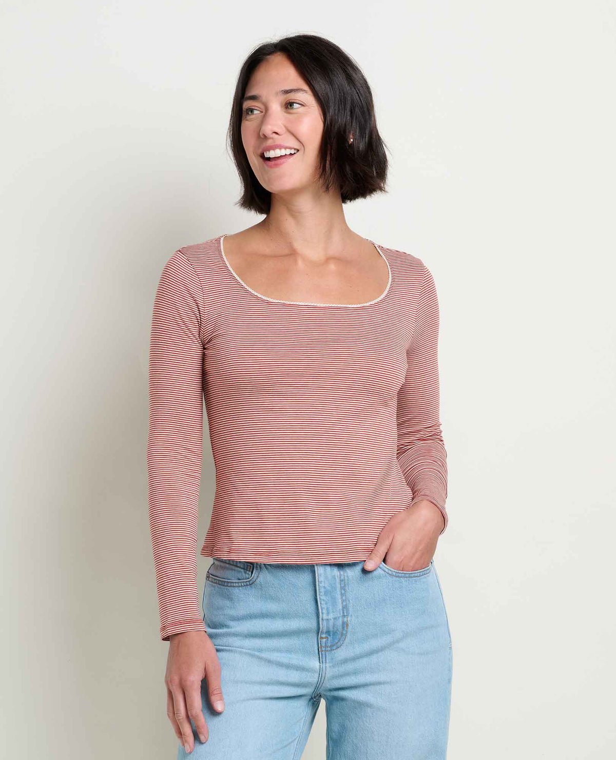 Rosalie Long Sleeve Square Neck Tee  | Toad&Co Women
