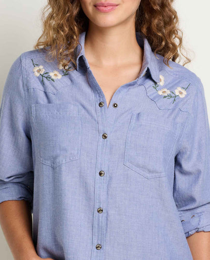 Re-Form Flannel Western Shirt Dew Embroidery | Toad&Co Women