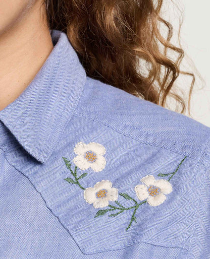 Re-Form Flannel Western Shirt Dew Embroidery | Toad&Co Women