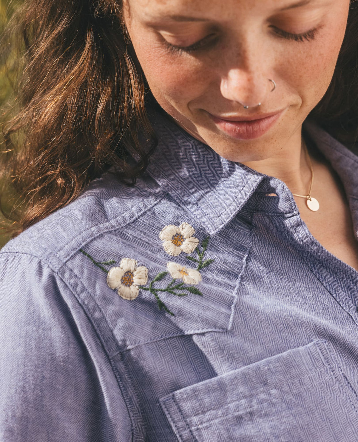 Re-Form Flannel Western Shirt Dew Embroidery | Toad&Co Women