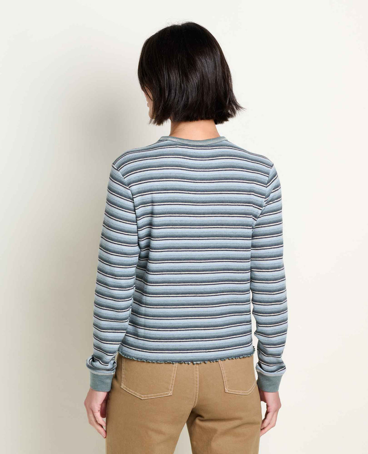 Soft Waffle Knit Crew Tee - Organic Cotton Blend Big Sky Pattern | Toad&Co Women