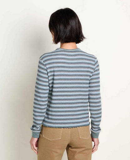 Soft Waffle Knit Crew Tee - Organic Cotton Blend Big Sky Pattern | Toad&Co Women