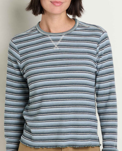 Soft Waffle Knit Crew Tee - Organic Cotton Blend Big Sky Pattern | Toad&Co Women
