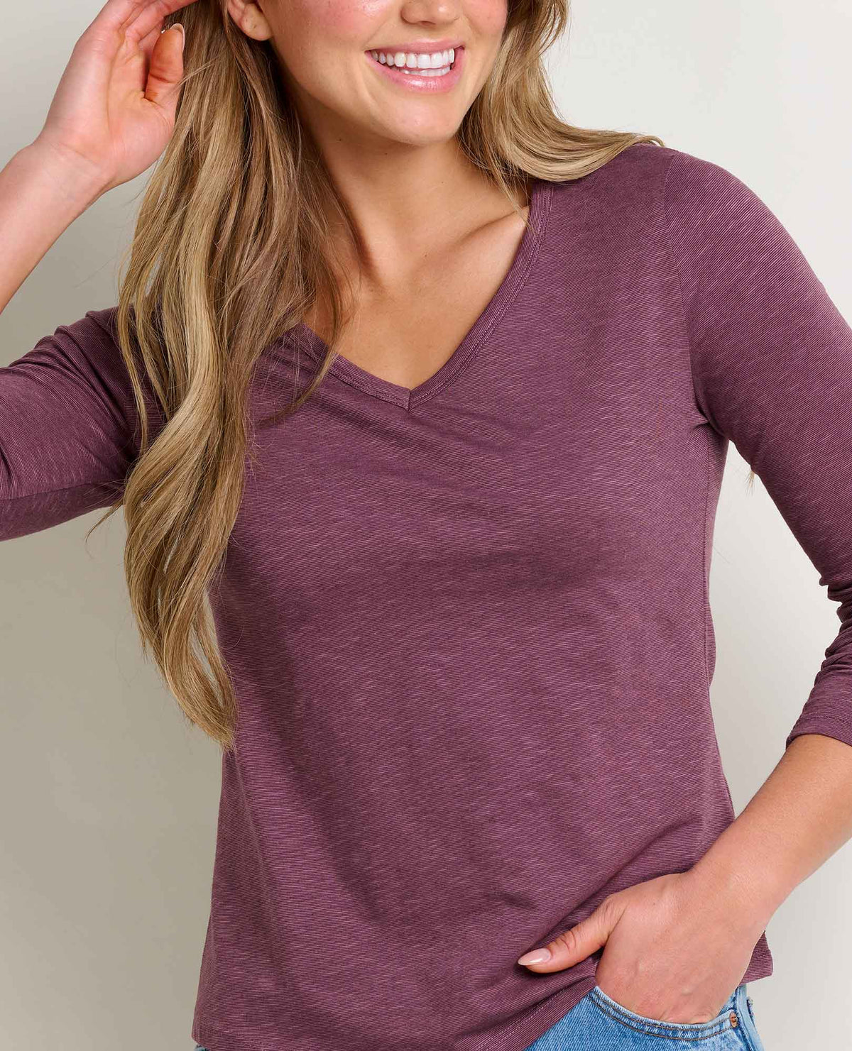 Marley Sustainable Long Sleeve T-Shirt - by Toad&Co Huckleberry | Toad&Co Women