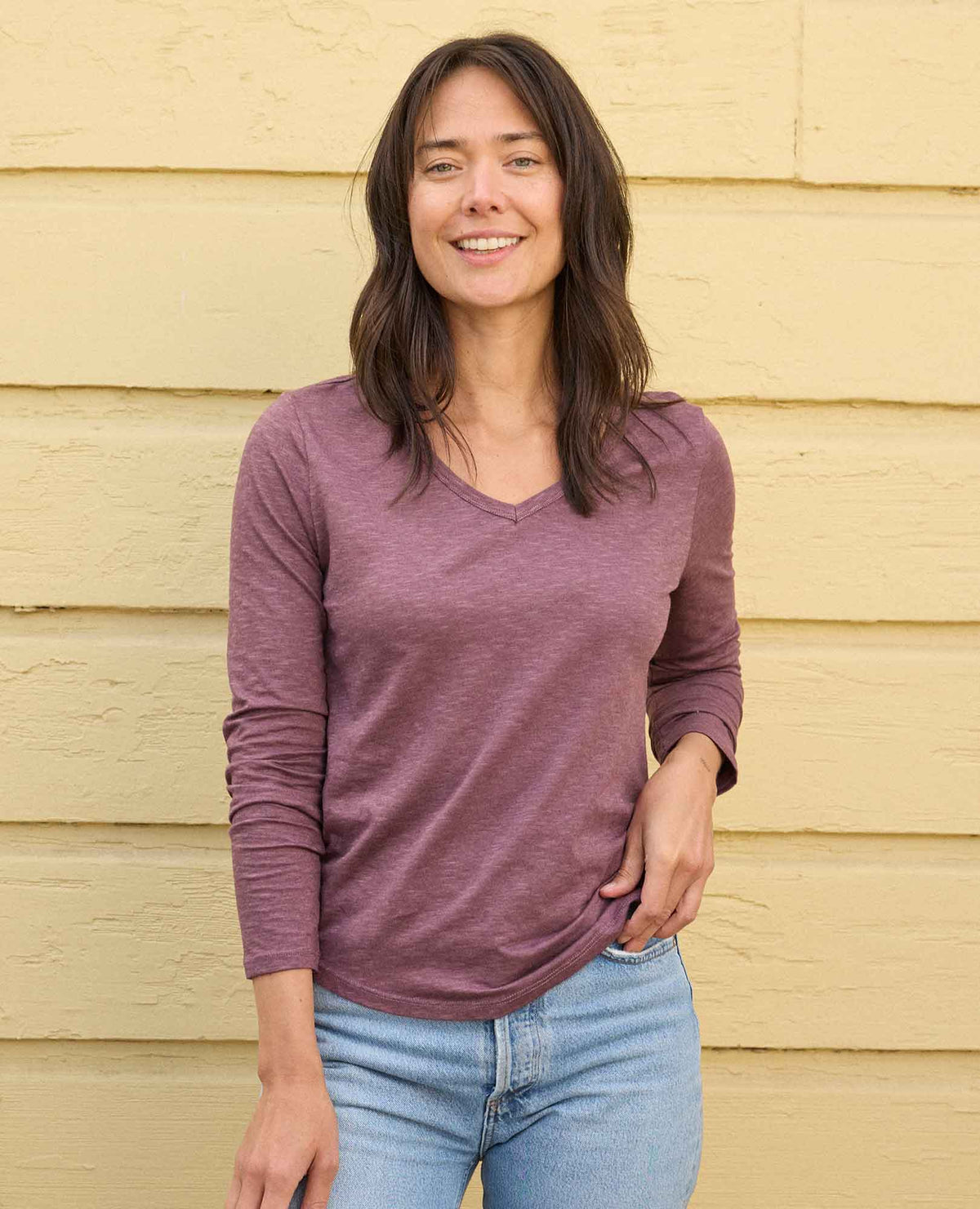 Marley Sustainable Long Sleeve T-Shirt - by Toad&Co Huckleberry | Toad&Co Women