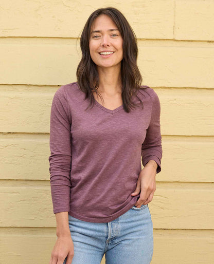 Marley Sustainable Long Sleeve T-Shirt - by Toad&Co Huckleberry | Toad&Co Women