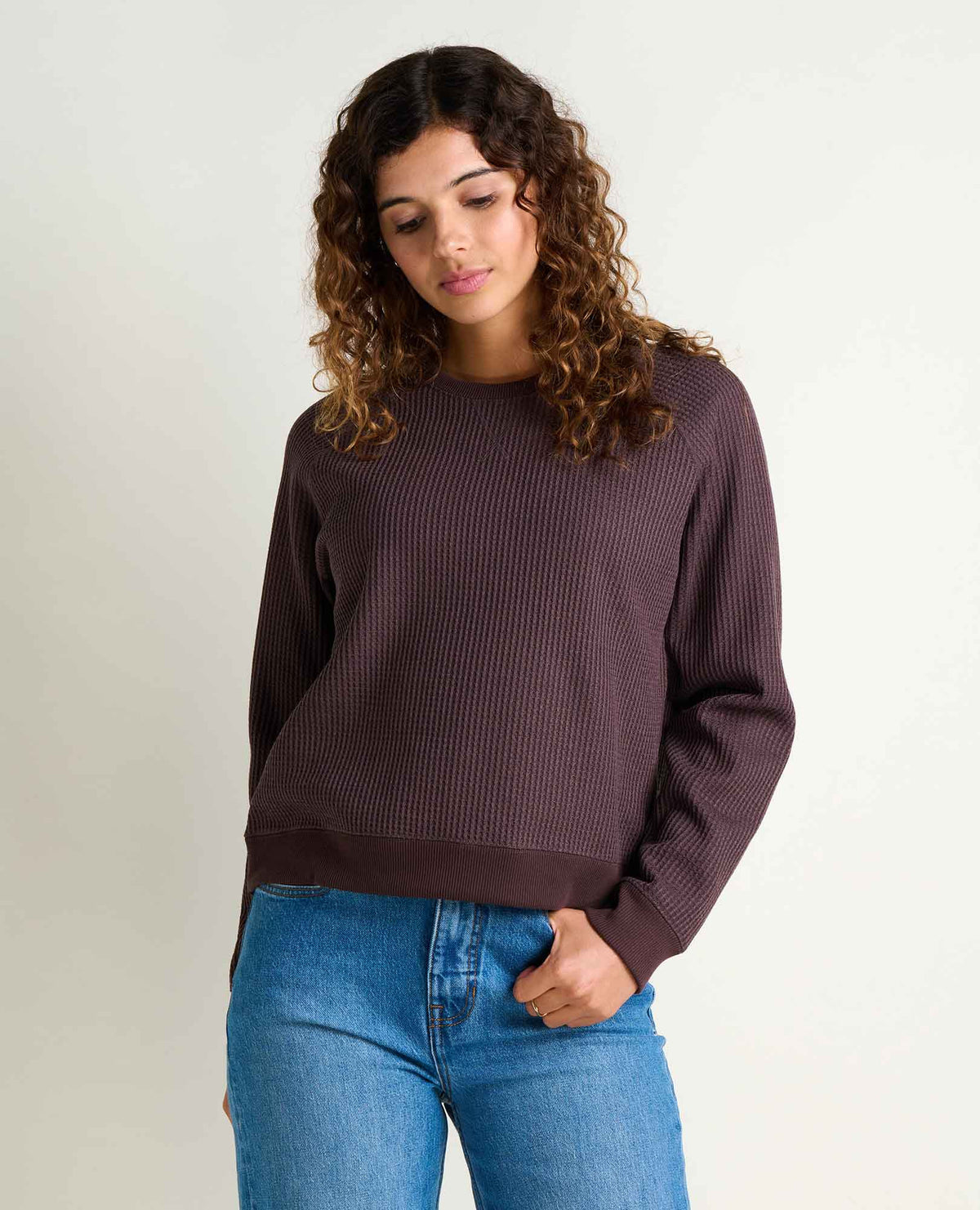 Bitterroot Waffle Knit Pullover - Made from Recycled Polyester  | Toad&Co Women
