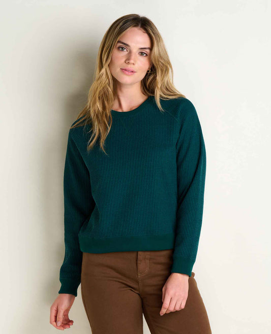 Bitterroot Waffle Knit Pullover - Made from Recycled Polyester  | Toad&Co Women