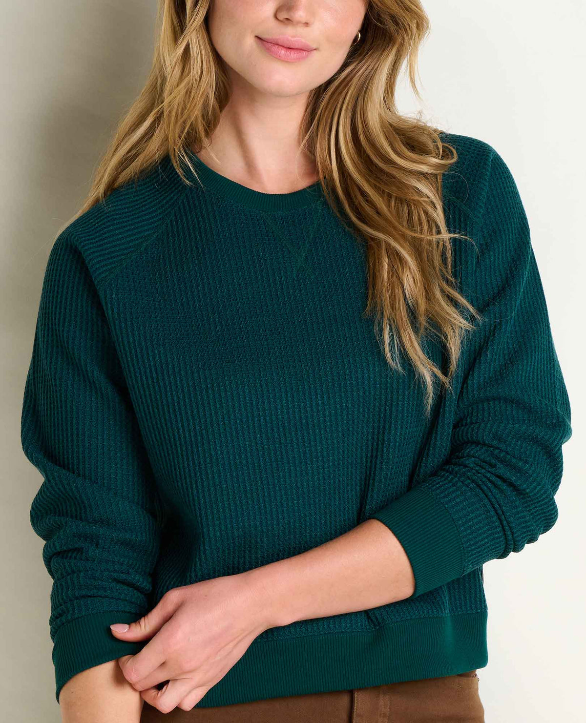 Bitterroot Waffle Knit Pullover - Made from Recycled Polyester  | Toad&Co Women