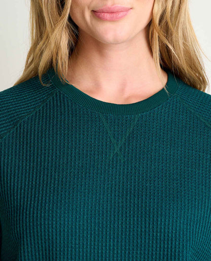 Bitterroot Waffle Knit Pullover - Made from Recycled Polyester  | Toad&Co Women