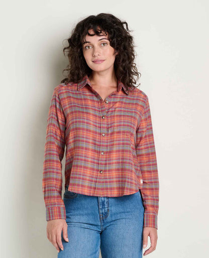 Re-Form Boxy Flannel Shirt Foxglove Pattern | Toad&Co Women