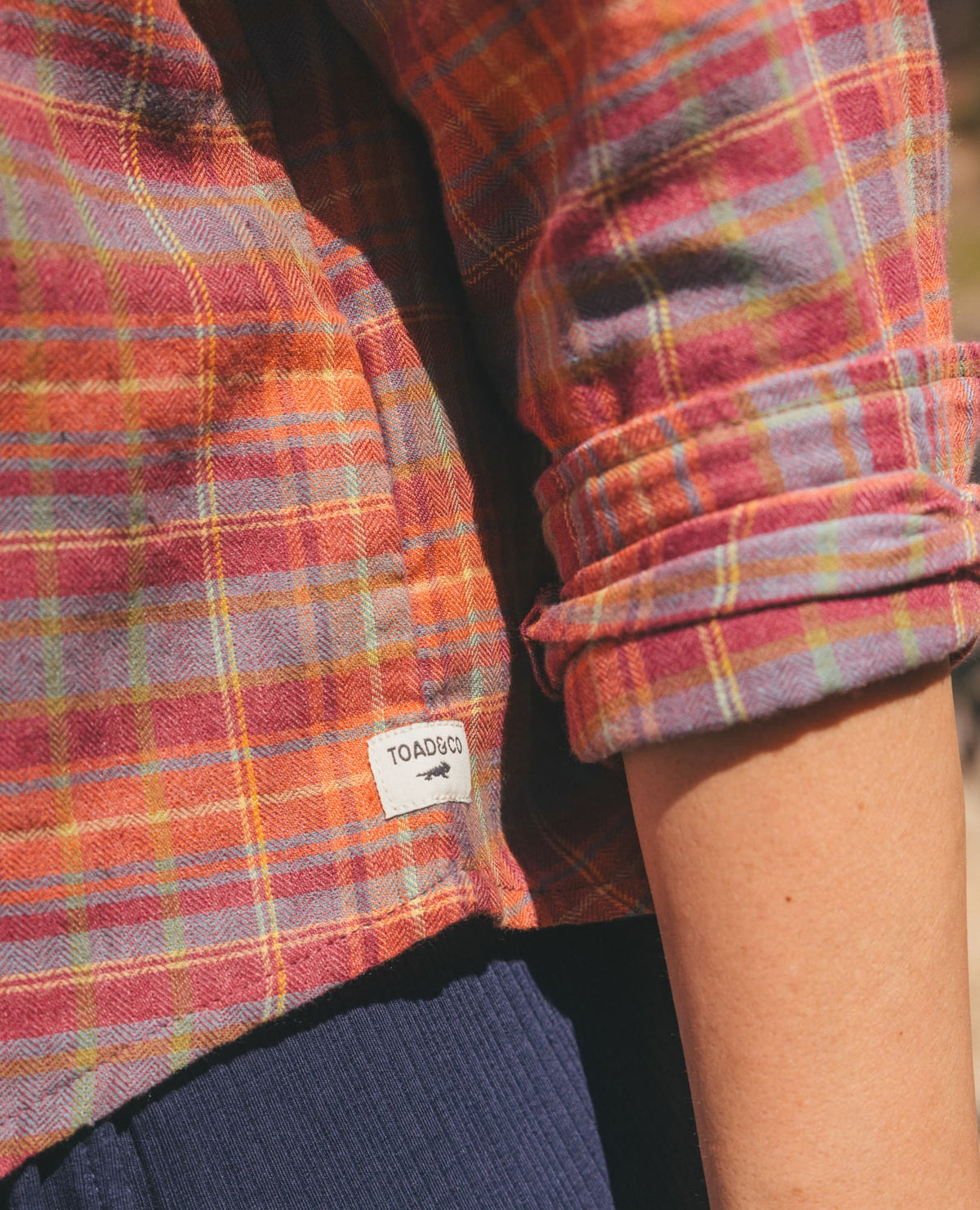 Re-Form Boxy Flannel Shirt Foxglove Pattern | Toad&Co Women