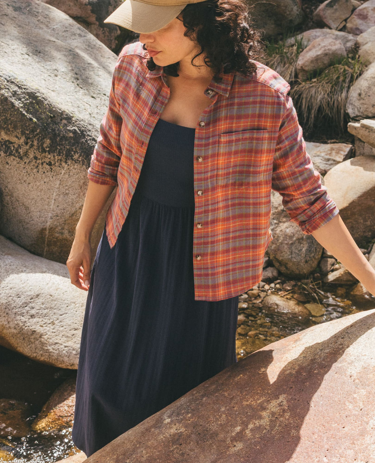 Re-Form Boxy Flannel Shirt Foxglove Pattern | Toad&Co Women