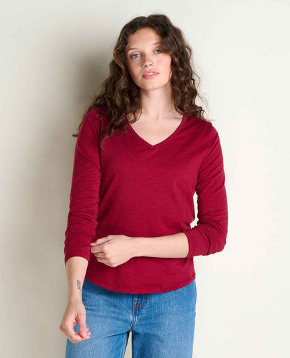 Marley Sustainable Long Sleeve T-Shirt - by Toad&Co Beet | Toad&Co Women