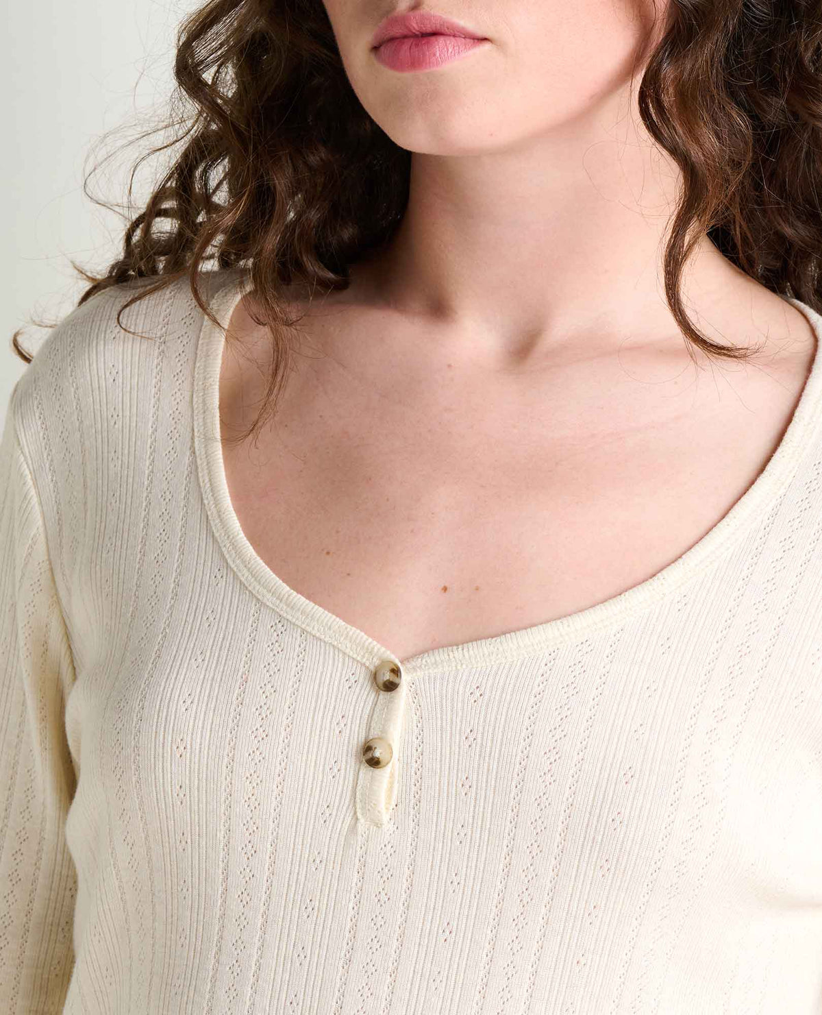Foothill Pointelle Henley Tee  | Toad&Co Women