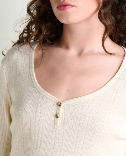 Foothill Pointelle Henley Tee  | Toad&Co Women