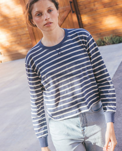 Buttery Soft Long Sleeve Tee - Organic Cotton Blend Canal Pattern | Toad&Co Women