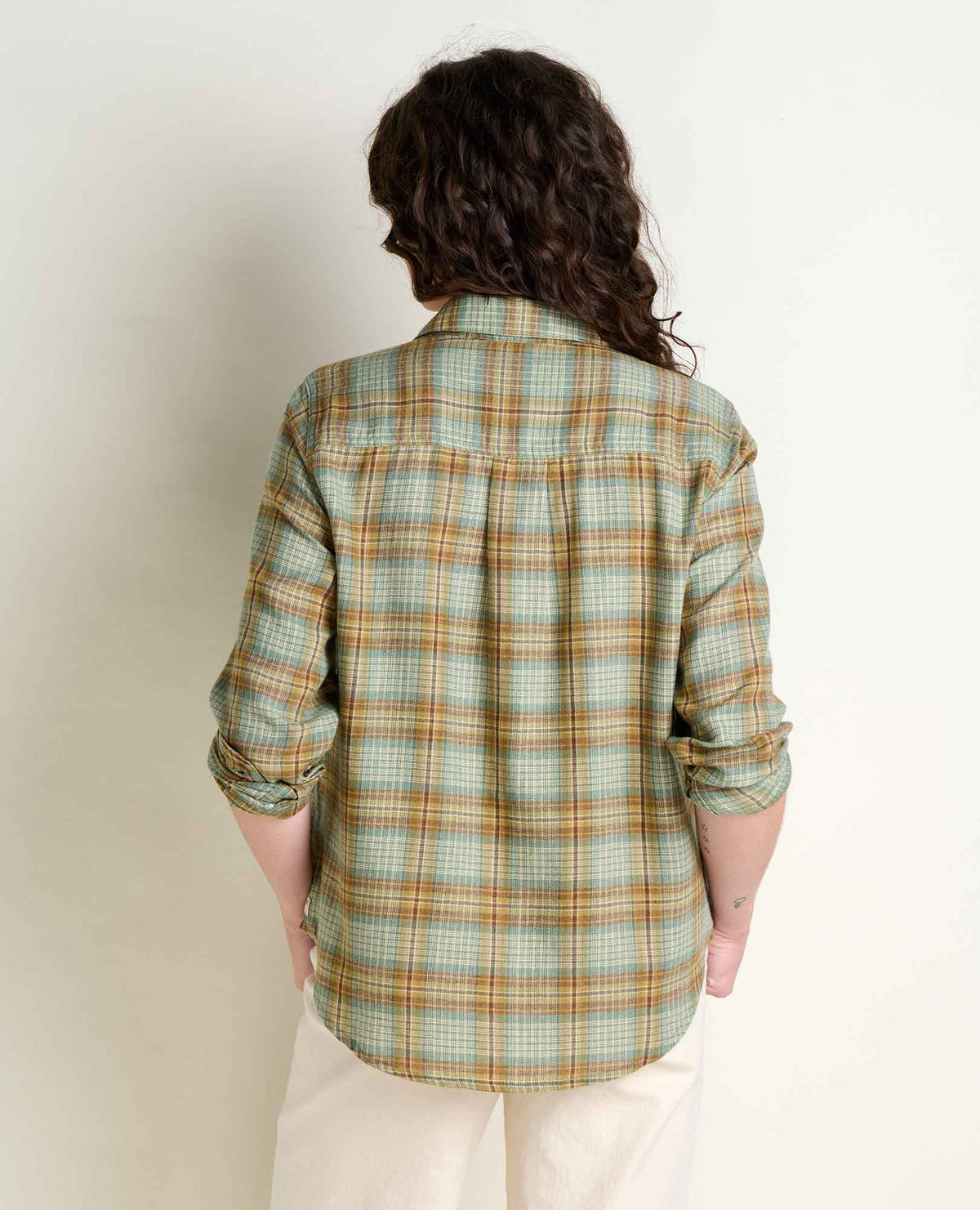 Re-Form Flannel Shirt Sandstone Pattern | Toad&Co Women