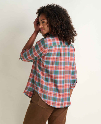 Re-Form Flannel Shirt Clay Pattern | Toad&Co Women