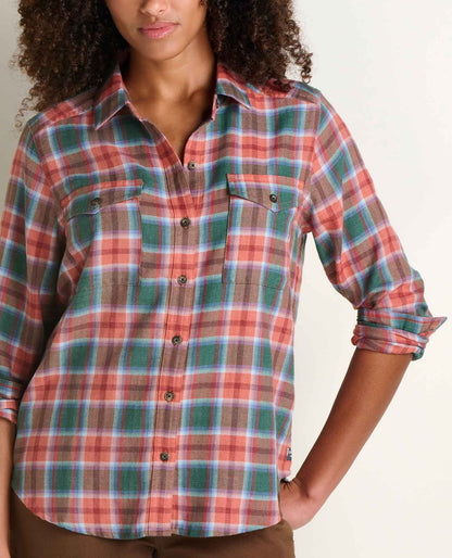 Re-Form Flannel Shirt Clay Pattern | Toad&Co Women