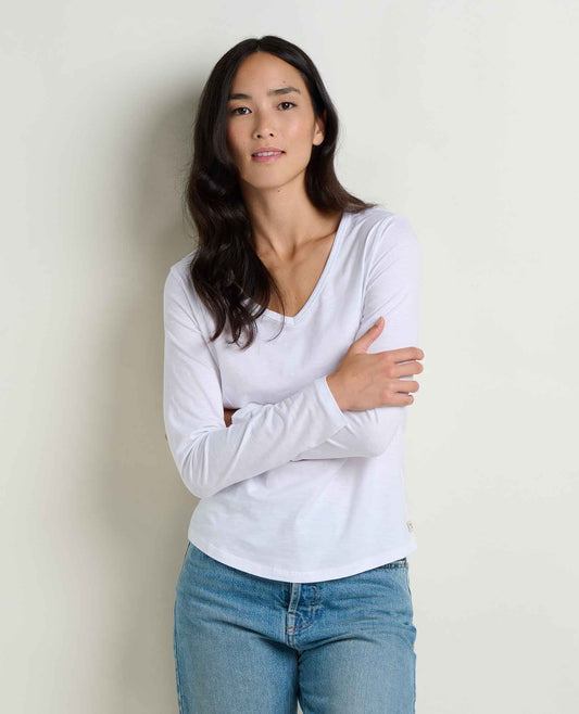 Marley Sustainable Long Sleeve T-Shirt - by Toad&Co True White | Toad&Co Women