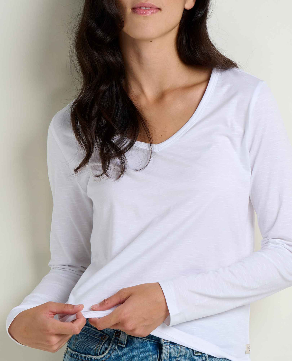 Marley Sustainable Long Sleeve T-Shirt - by Toad&Co True White | Toad&Co Women