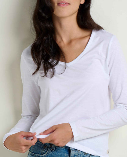 Marley Sustainable Long Sleeve T-Shirt - by Toad&Co True White | Toad&Co Women