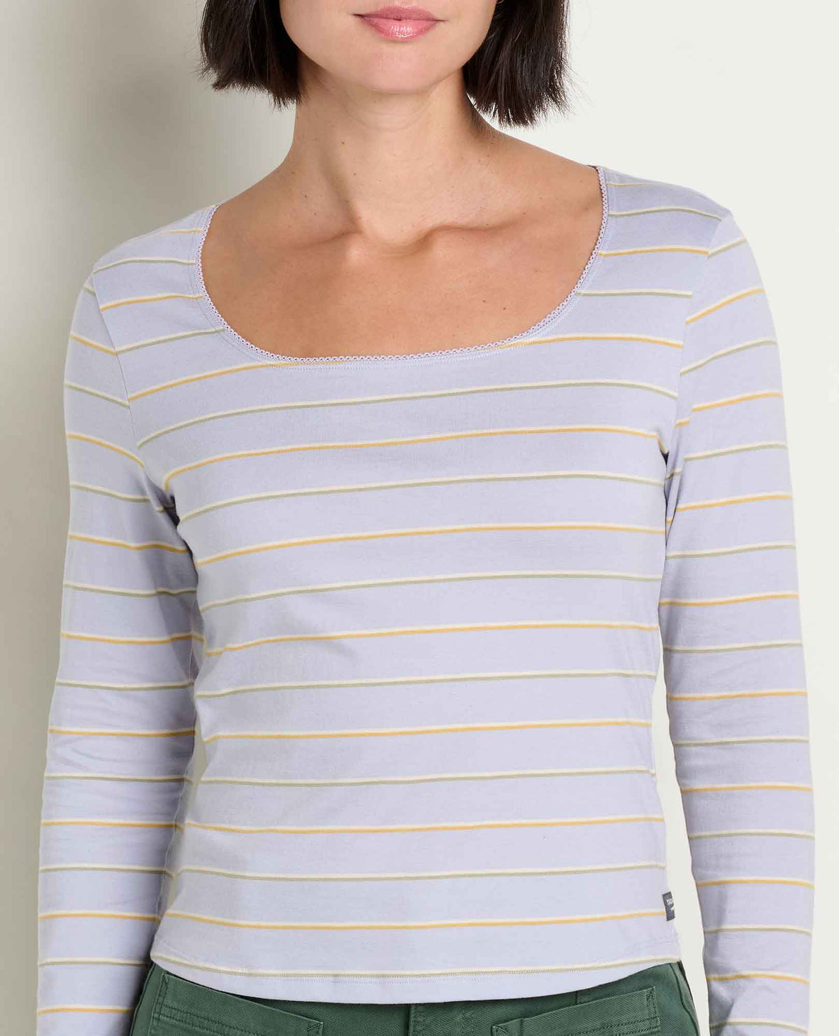 Rosalie Long Sleeve Square Neck Tee Dew Pattern | Toad&Co Women