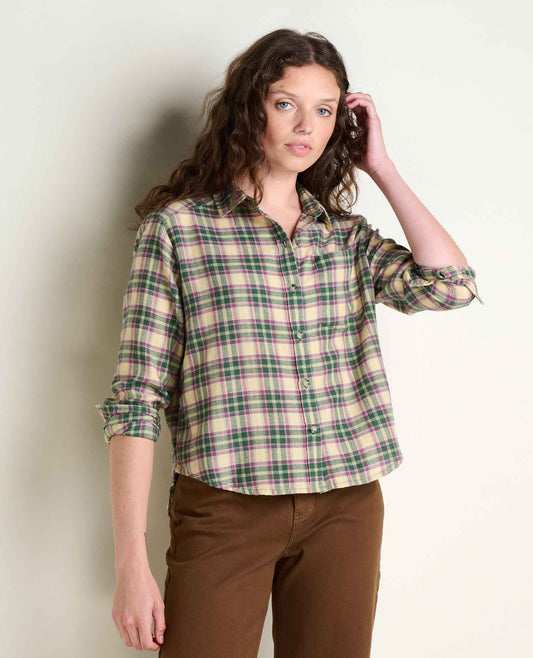 Re-Form Boxy Flannel Shirt Cilantro Pattern | Toad&Co Women