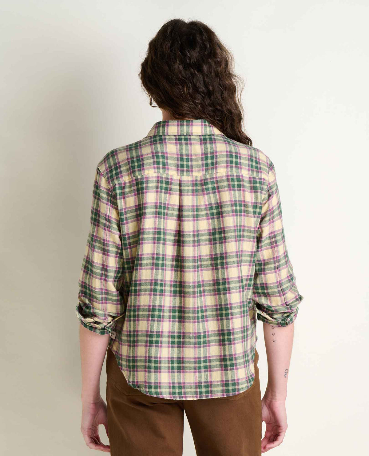 Re-Form Boxy Flannel Shirt Cilantro Pattern | Toad&Co Women