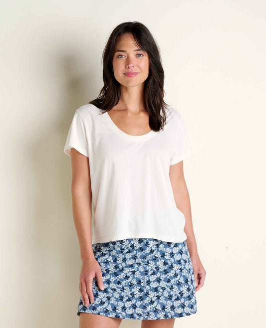 Whisper Tee - Lightweight Organic Cotton & Modal Jersey Tee Egret | Toad&Co Women